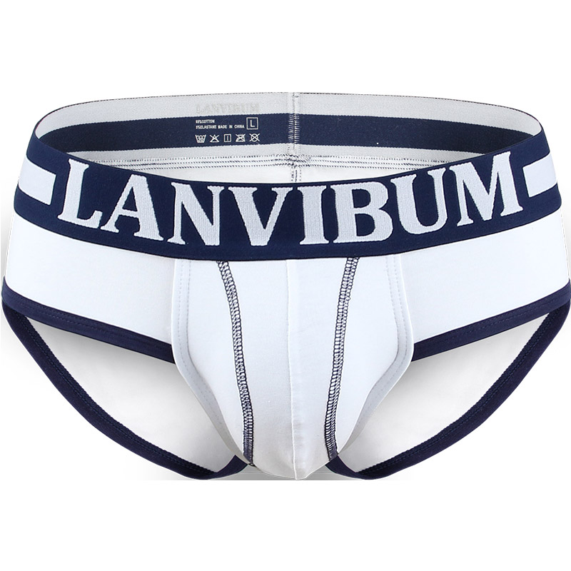 suntek3条装男士内裤三角裤棉男生撞色u凸囊袋底裤透气吸汗弹力裤衩头