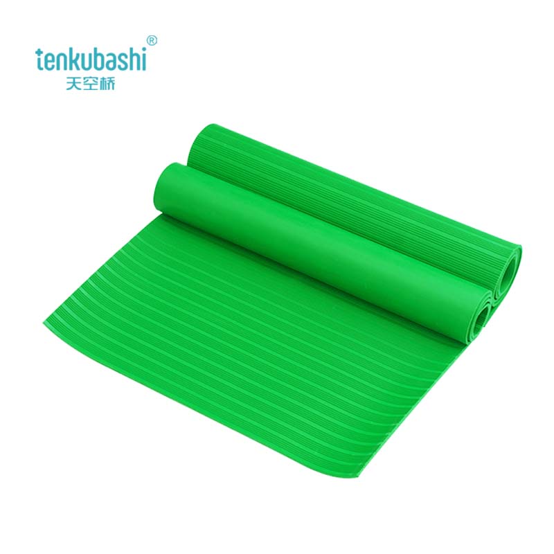 天空桥 绝缘胶皮 绿色条纹10mm*1米*5米 35kv 卷高清大图