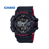 卡西欧(CASIO) 手表G-SHOCK系列YOUTH运动时尚日本石英表男表 黑红 GA-400HR-1A