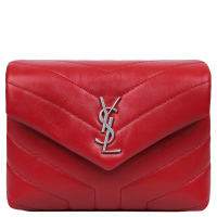 [直营]YVES SAINT LAURENT(圣罗兰)LouLou系列 女士斜挎包单肩包 YSL女包 红色