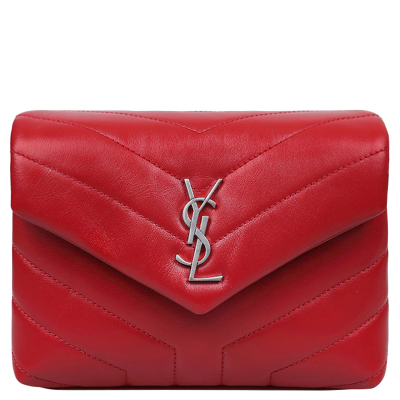 [直营]YVES SAINT LAURENT(圣罗兰)LouLou系列 女士斜挎包单肩包 YSL女包 红色