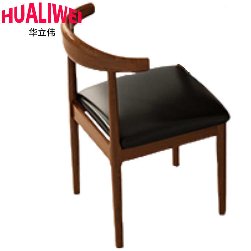 华立伟餐椅牛角椅72cm把高清大图