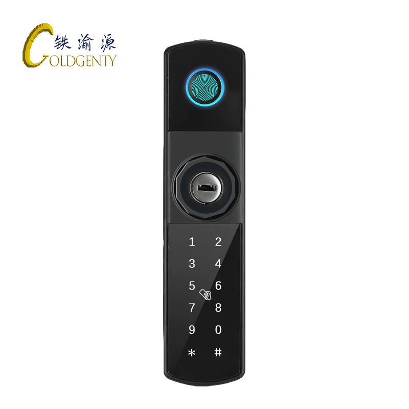 铁渝源 指纹刷卡密码智能锁 GT-K8 把高清大图
