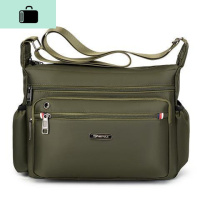 男包牛津布单肩包男斜挎包休闲帆布包男士包包背包大包商务公文包NEWLAKE (军绿)