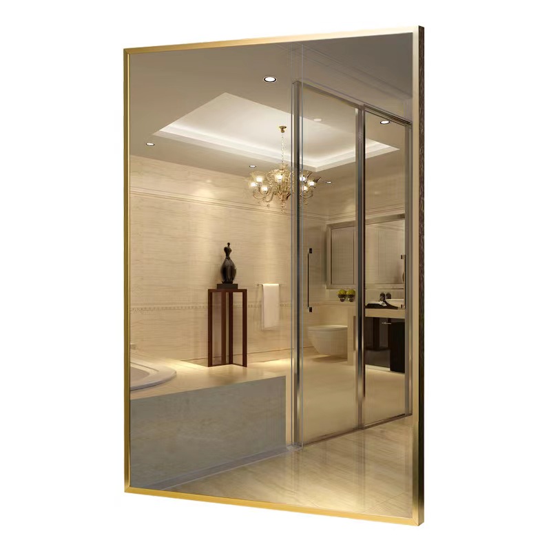 b2V 家用镜子壁挂贴墙免打孔玻璃直角镜 40*60 2块装