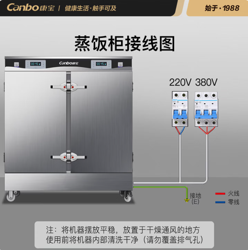 康宝(Canbo)ZFC24-BPB 双门蒸饭 电热蒸饭车 24盘智能变频款高清大图