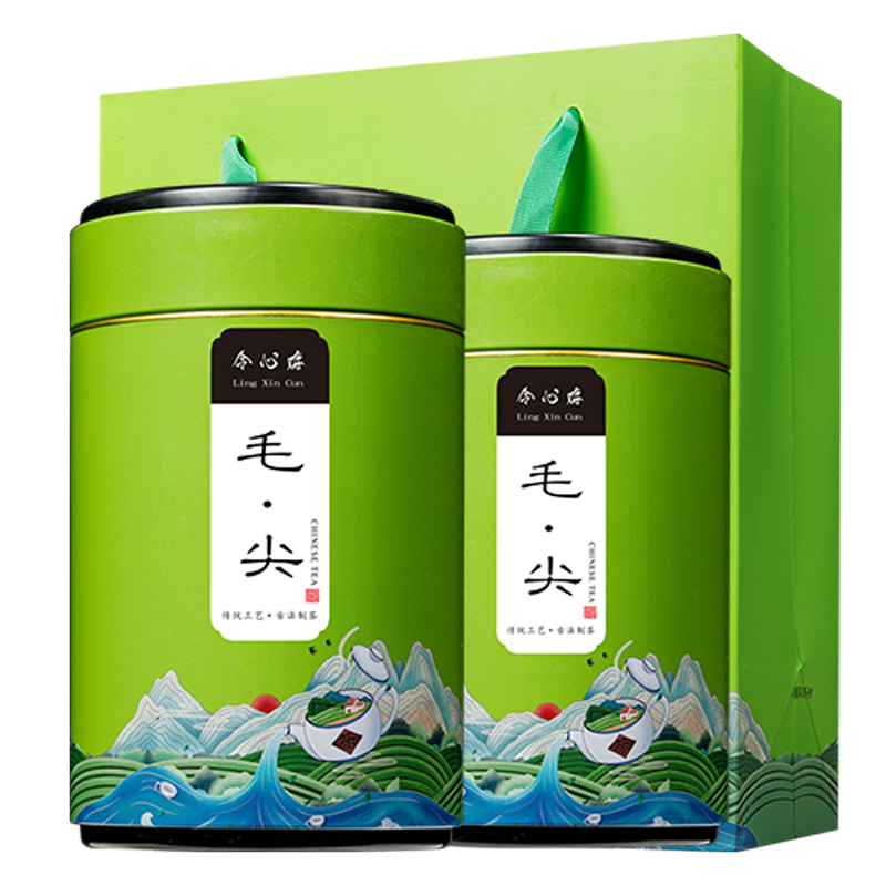 源御露(Yuan Yu Lu)新茶毛尖茶明前嫩芽礼罐装散装春茶绿茶茶叶