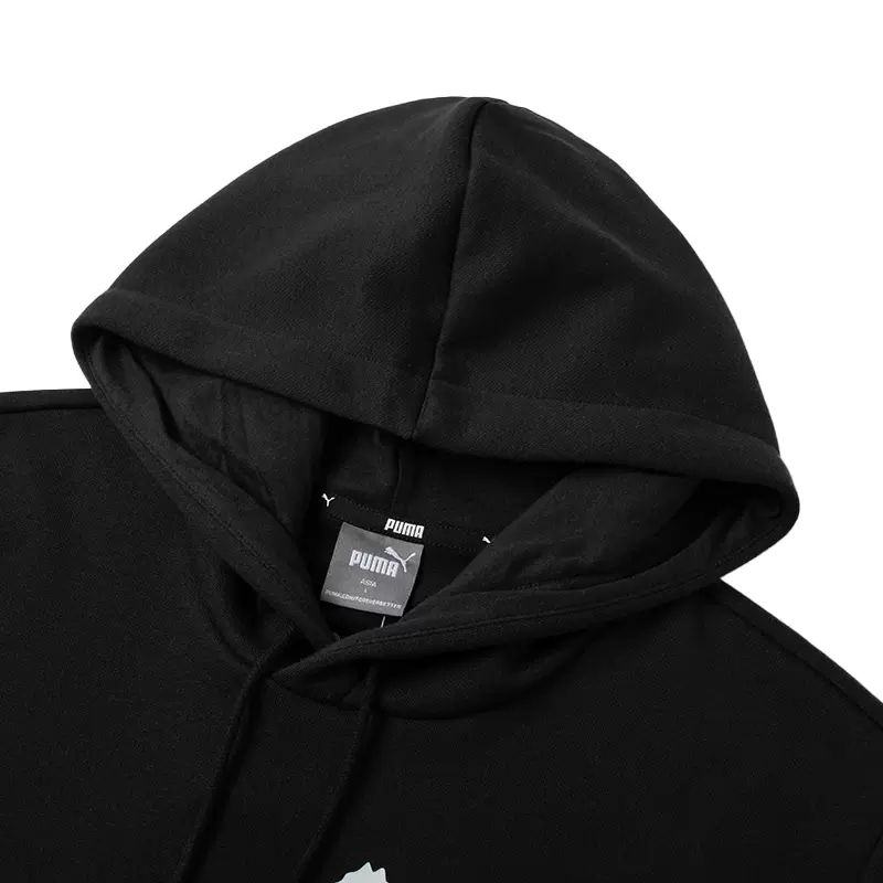 PUMA彪马男装新款宽松运动服透气长袖套头衫连帽卫衣682723-01 ZP