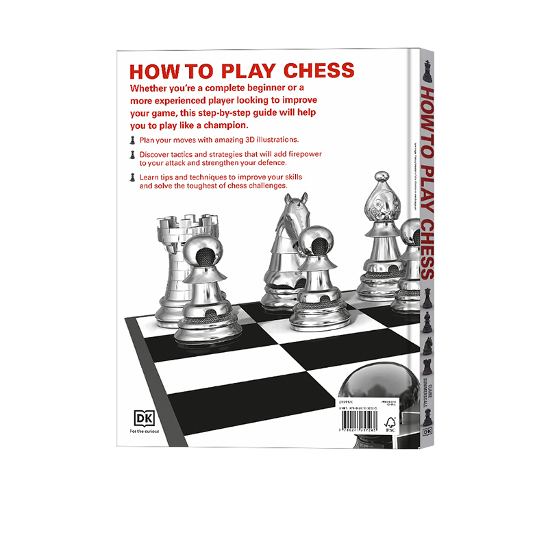 [正版]DK出品如何下国际象棋英文原版 How to Play Chess 西洋棋教程精装初学者下棋参考科普百科新手指高清大图
