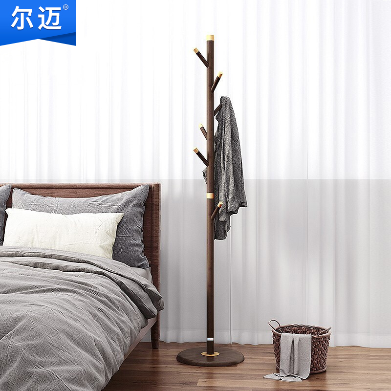 尔迈简易落地室内简约衣帽架欧式带裤架挂衣架晾衣服架 设计师款