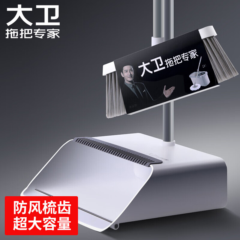 大卫[黄晓明同款]扫把加大加长簸箕套装组合梳齿软毛扫地笤帚畚箕F2高清大图