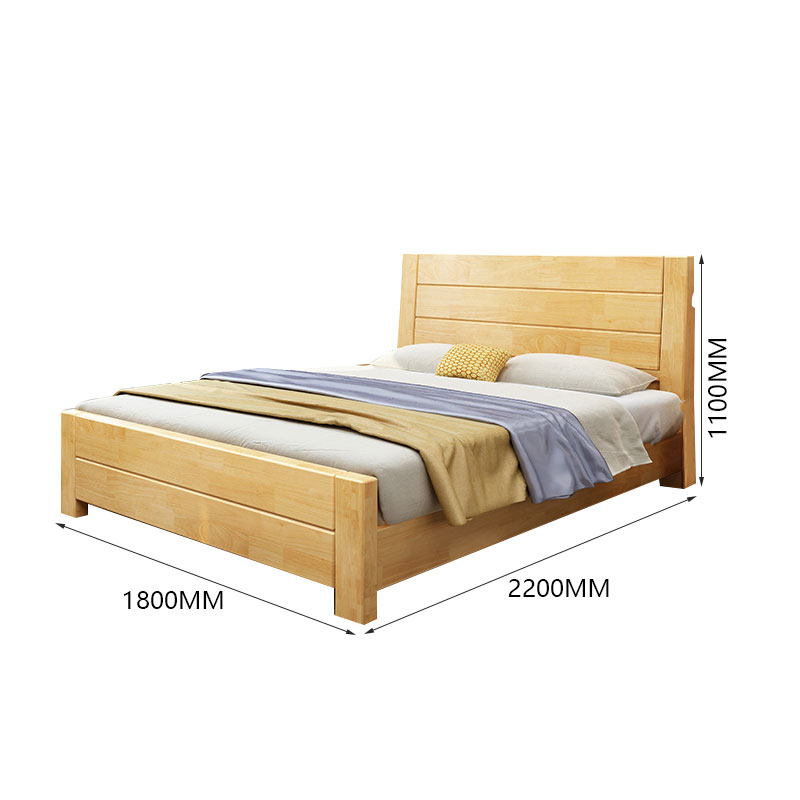 中豫鑫泽 ZYXZ4012009 实木床双人床宿舍公寓床 1.8米床含1个床头柜高清大图