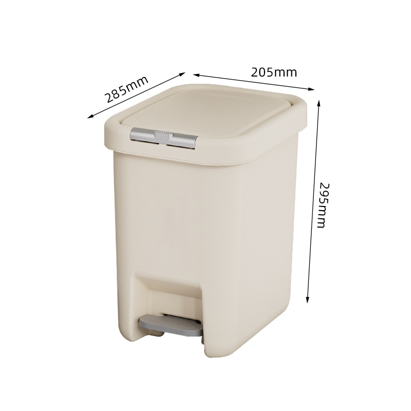 臻远 ZY5090114手按脚踩两用垃圾桶 送1卷垃圾袋 10L 茶色高清大图