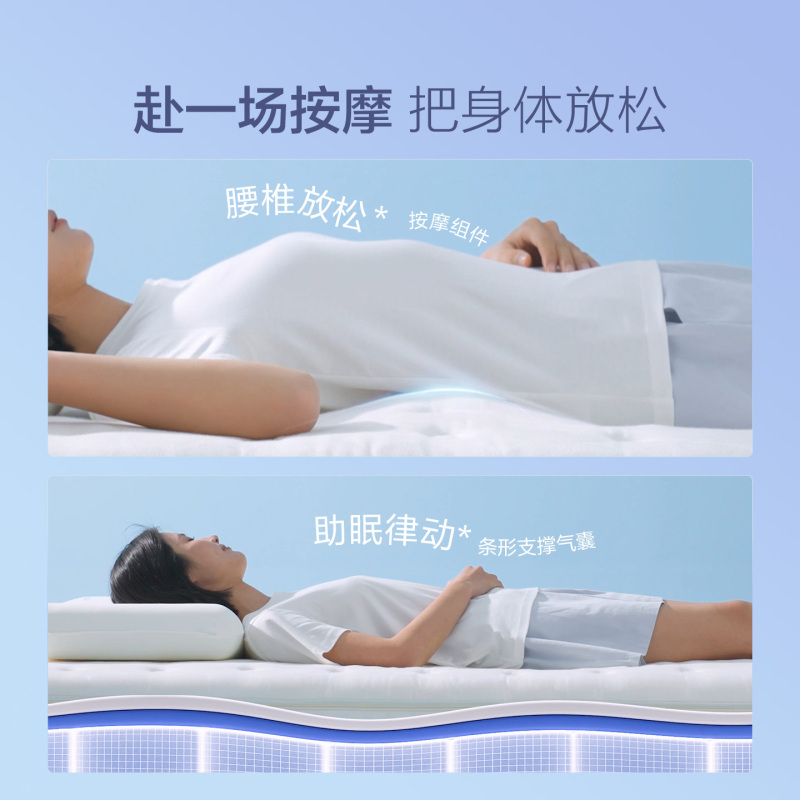 喜临门呼呼H100智能床垫 分区独立调节软硬度床垫 适配智能床架高清大图