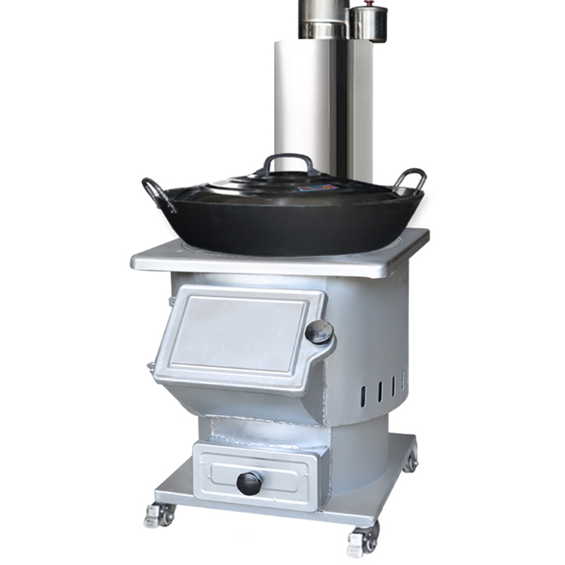 闪电客柴火灶家用烧木柴农村无烟气化炉节能移动户外大铁锅台铸铁取暖