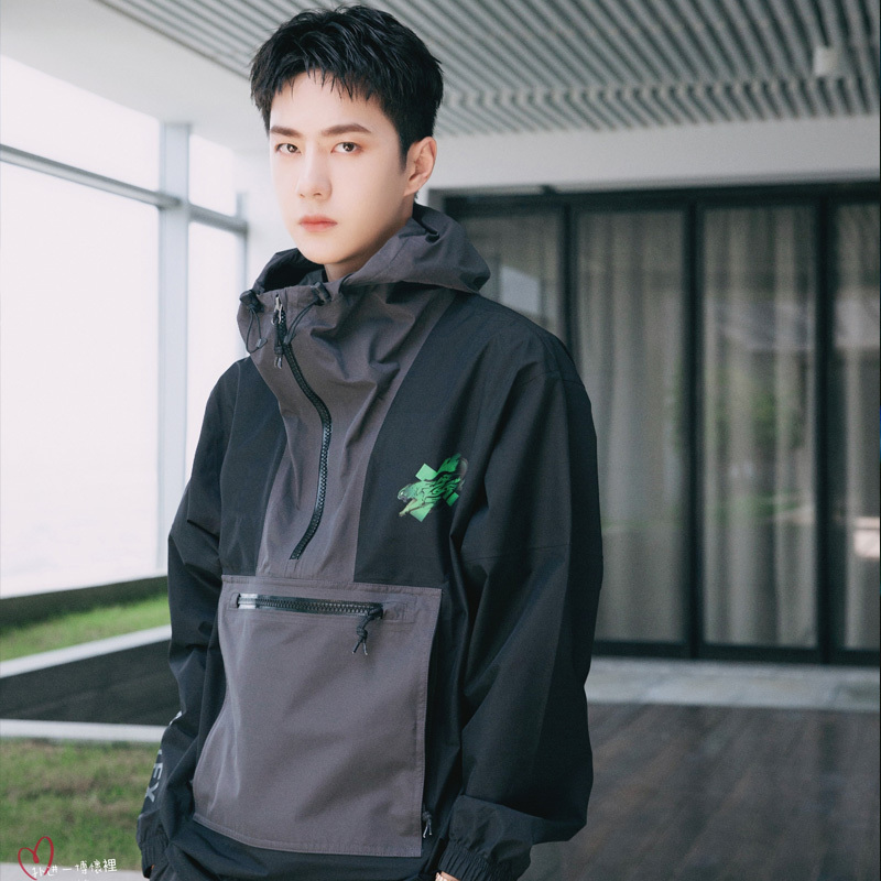 newlake王一博同款衣服情侣男连帽加厚棉衣棉服工装外套潮风衣秋冬