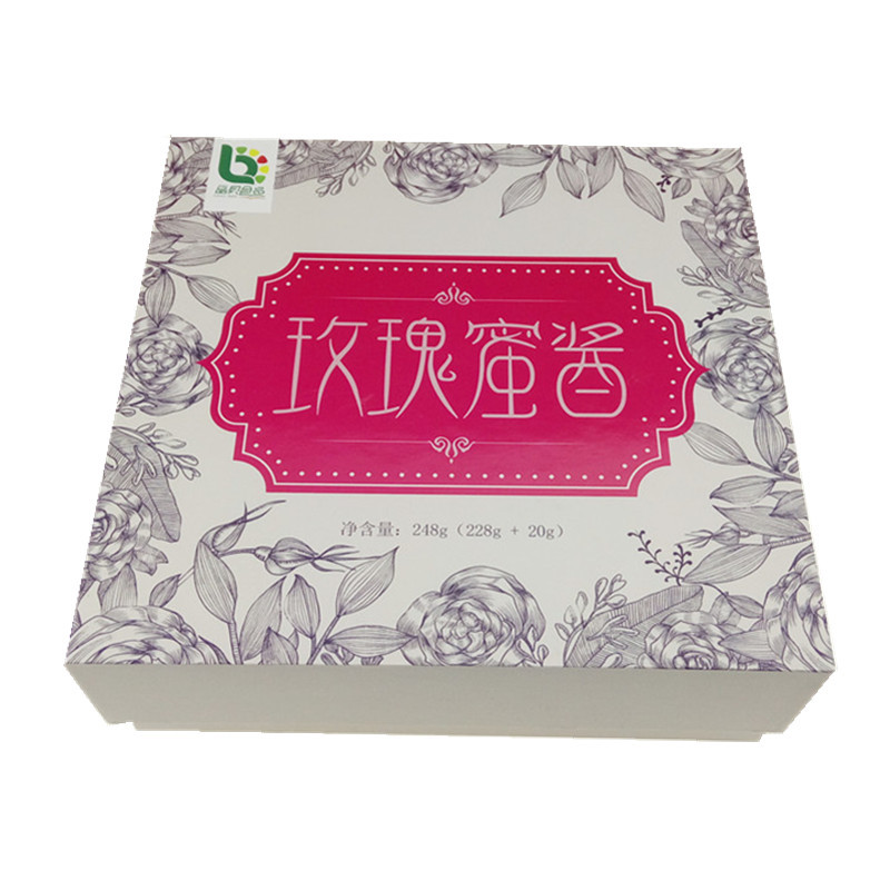 玫瑰蜜酱礼盒花语花意礼盒徐州晶贝食品平阴重瓣红玫瑰干花蕾