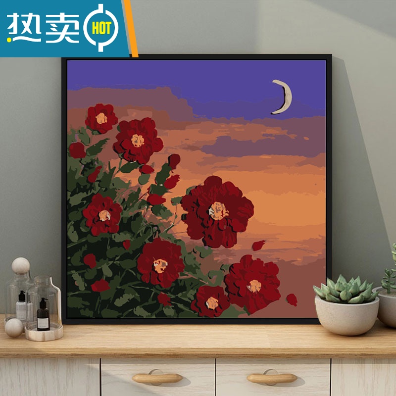 敬平现代简约小众抽象动漫客厅装饰画沙发背景墙油画肌理唯美挂画装饰画高清大图