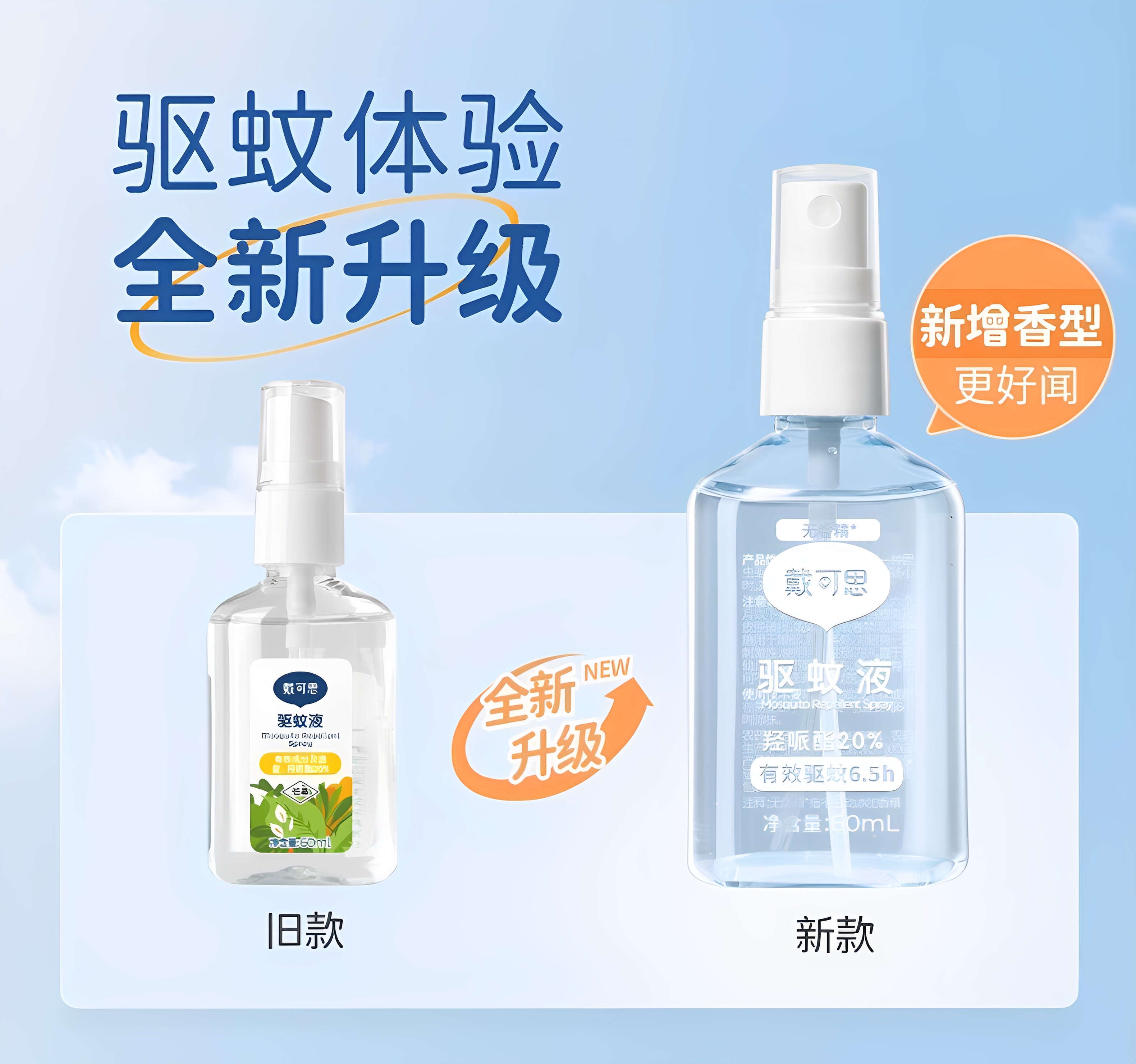 戴可思 驱蚊液户外防蚊虫叮咬 防蚊水60ml赠20ml