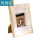 敬平木质相框摆台6寸7寸8寸定制洗照片做成画框放大挂墙儿童摆件相册 双色原白 A4摆桌+挂墙[21*29.7]