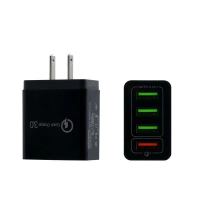 手机充电器qc3.0闪充4口usb苹果oppo华为安卓小米通用6.1a充电头|6.1A黑色/美规