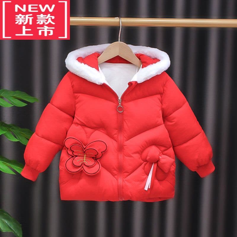 可莉允反季儿童羽绒棉服加绒加厚棉衣女童上衣宝宝棉袄羽绒棉外套冬装潮图片
