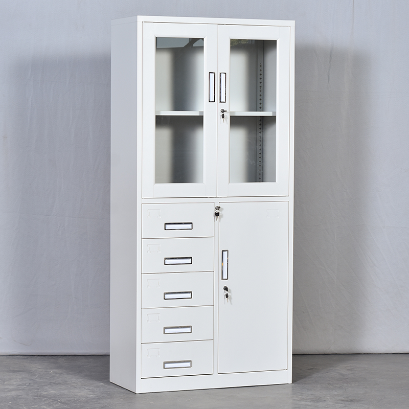 臻远 ZY50212007钢制文件柜办公柜铁皮资料柜档案柜 偏五斗柜高清大图