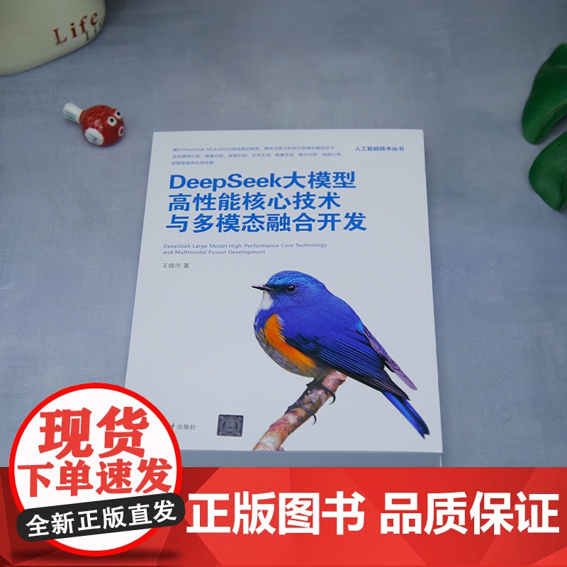 [正版新书]DeepSeek大模型高性能核心技术与多模态融合开发 王晓华 清华大学出版社 DeepSeek应用开发,多模高清大图