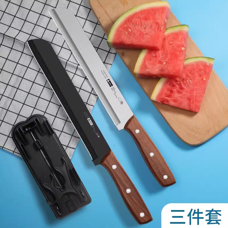 沙比利西瓜刀 3沙比利西瓜刀（白刃+黑刃）【送刀架】