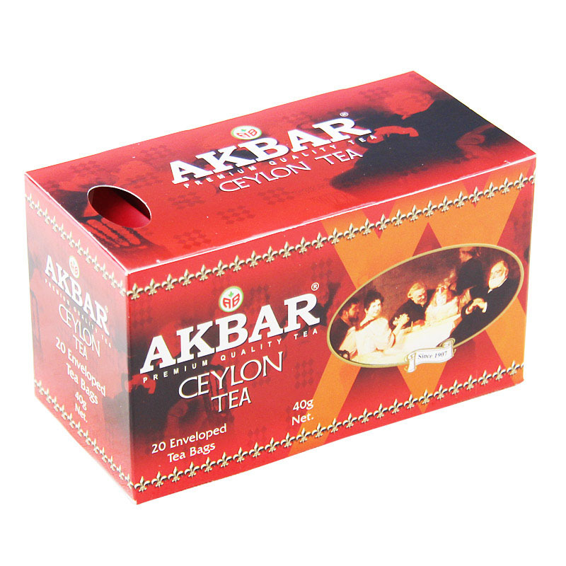 AKBAR斯里兰卡原装进口红茶精选锡兰茶叶20片茶包袋泡茶可做奶茶