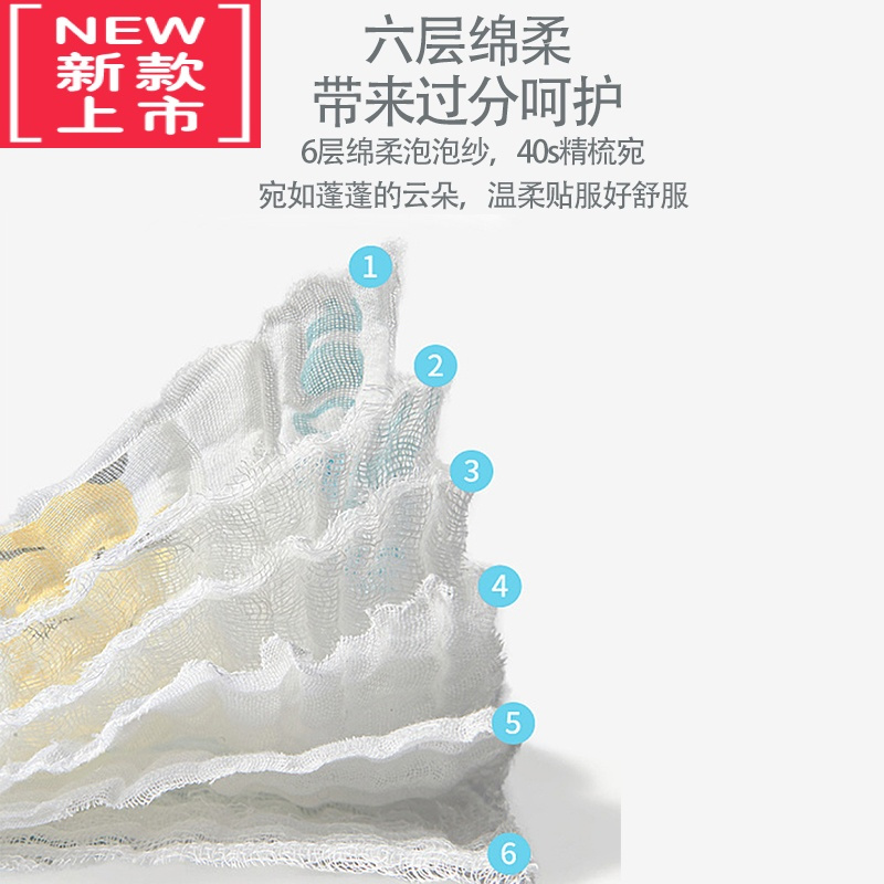 可莉允婴儿口水巾纱布毛巾儿童手帕新生的儿超软洗脸小方巾宝宝用品