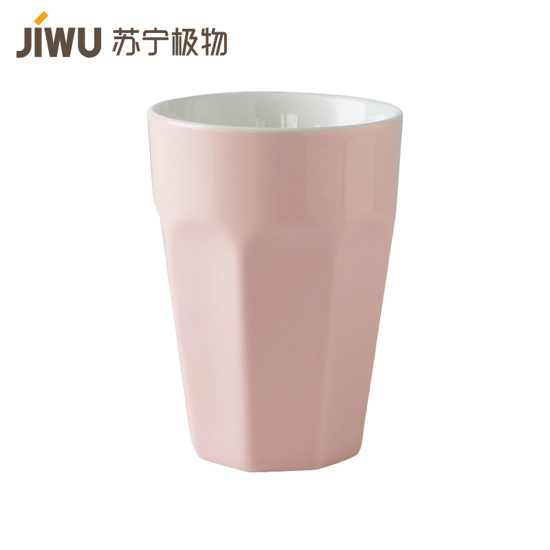 苏宁极物 棱面陶瓷凉水杯陶瓷马克杯杯子个性潮流情侣男女牛奶咖啡茶杯家用水杯