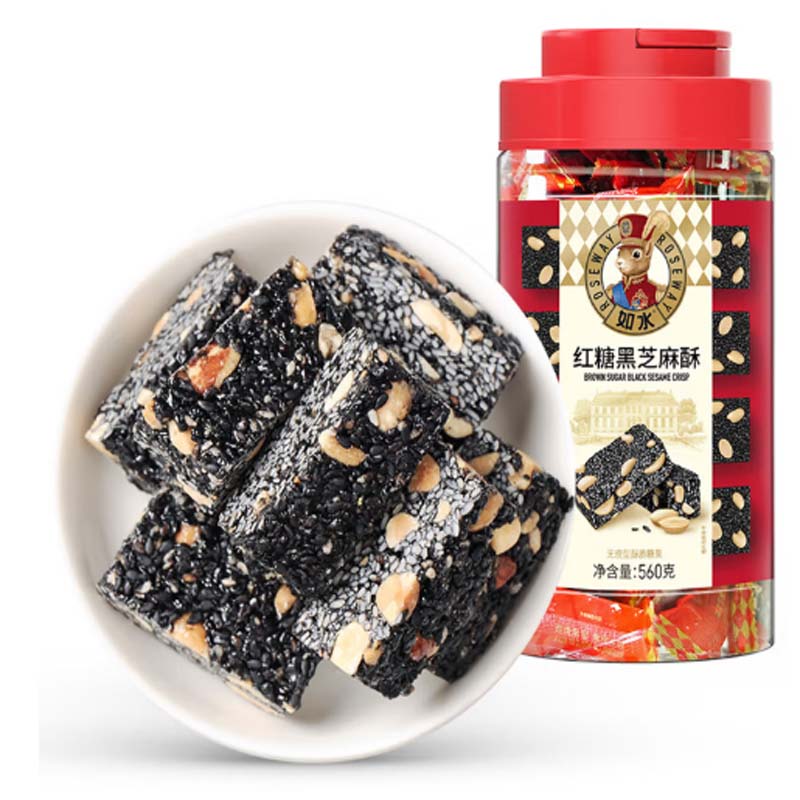 如水 红糖黑芝麻酥560g*1桶