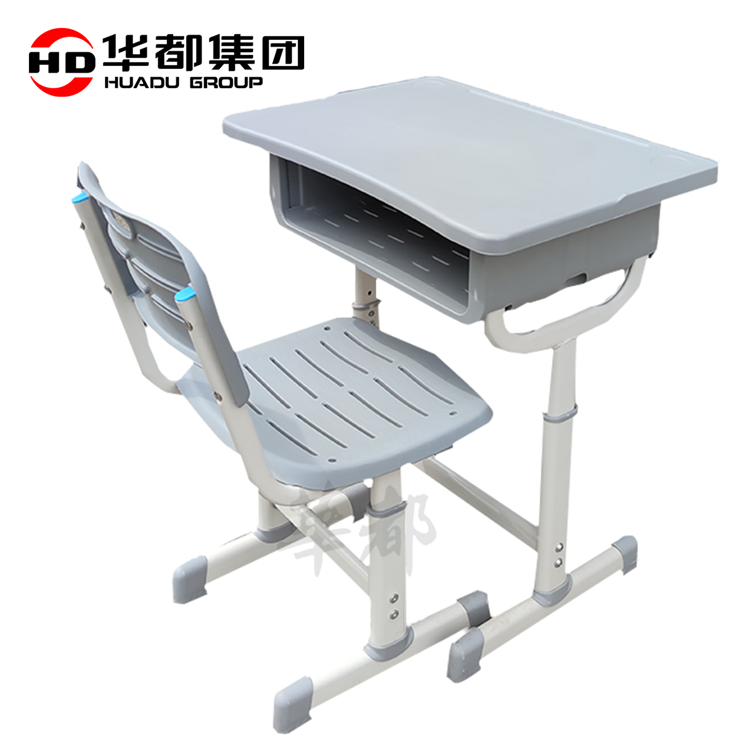 华都HDKZ-13 ABS桌面升降课桌椅华都学生课桌椅学校可躺椅午休椅培训桌ABS桌面双斗课桌课凳课椅教室高清大图