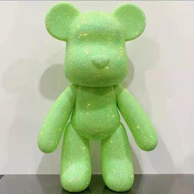 黑色材料包熊胚18cm贴钻diy手工暴力熊材料包玩偶摆件熊玩具公仔情人