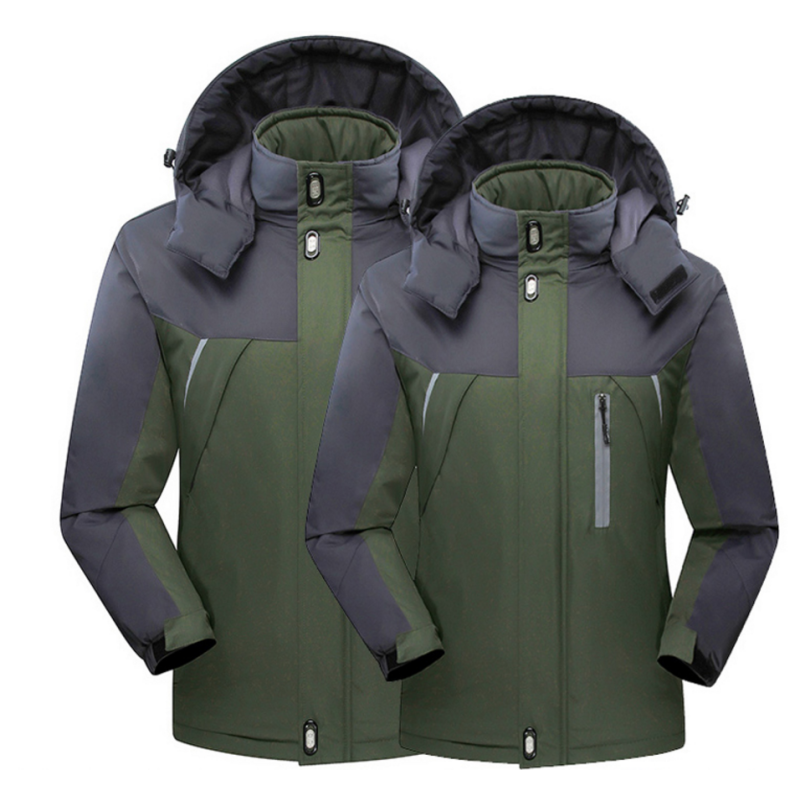 企购优品 冲锋衣均码 冬季加绒加厚棉服