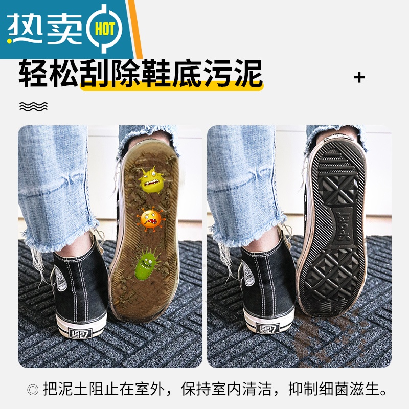 XIANCAI豪宅入户门外地垫进门大面积垫子大门口防滑地毯耐脏家用门外脚垫高清大图