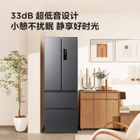 TCL 323升V7法式四门多门养鲜冰箱 变频一级风冷无霜 R323V7-D