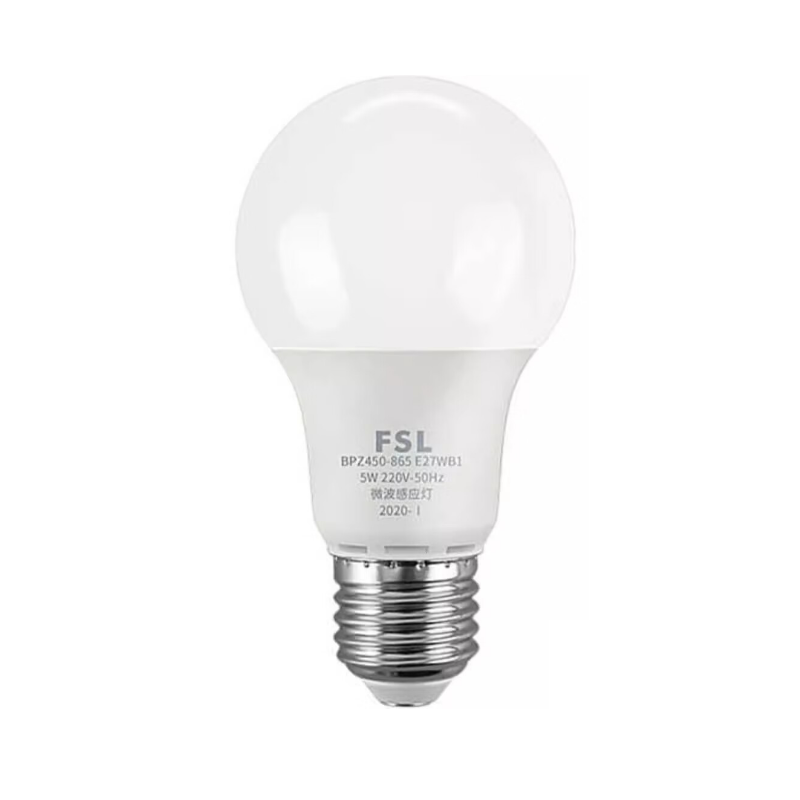 FSL超炫三代微波雷达感应LED球泡灯泡A60-5W E27螺口60*113mm 单只装