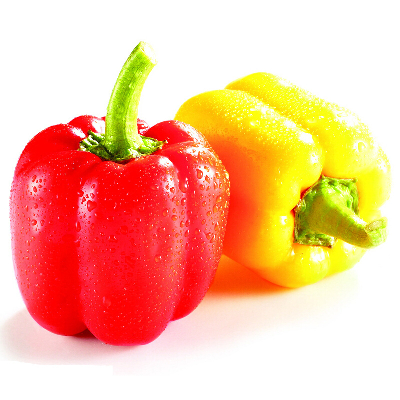 七果果 红黄彩椒 1斤 甜彩椒 圆椒 新鲜蔬菜as【价格 图片 品牌 报价