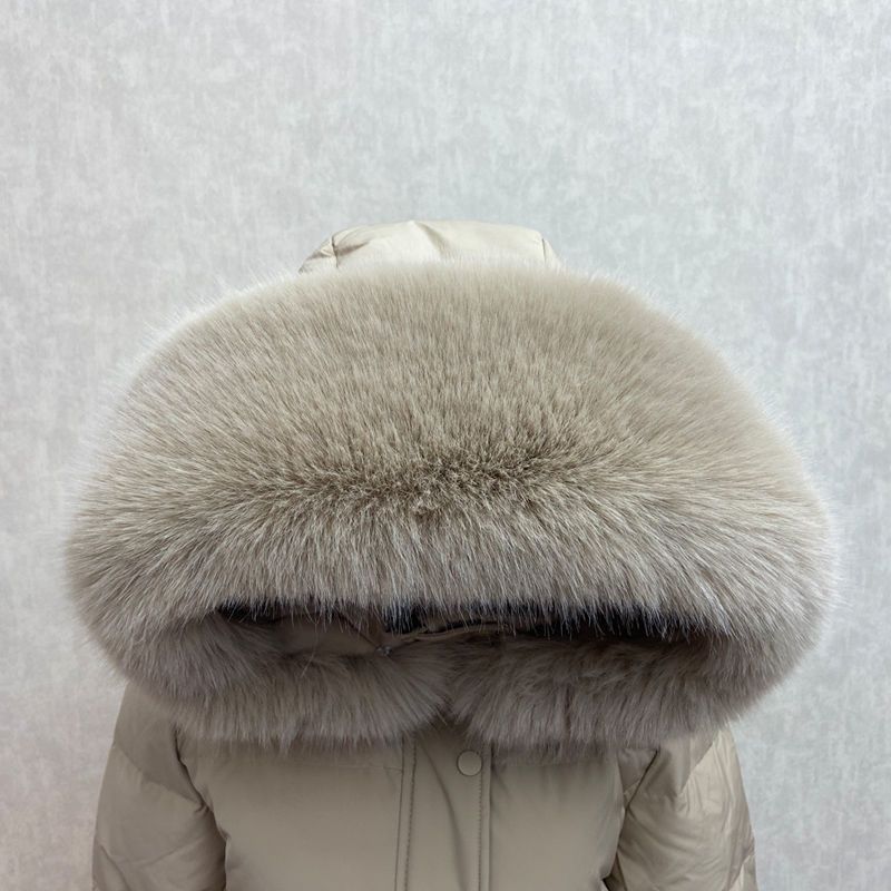 米白99仿真毛领假狐狸貉子毛领子羽绒服棉服大衣帽条单买卖通用白色