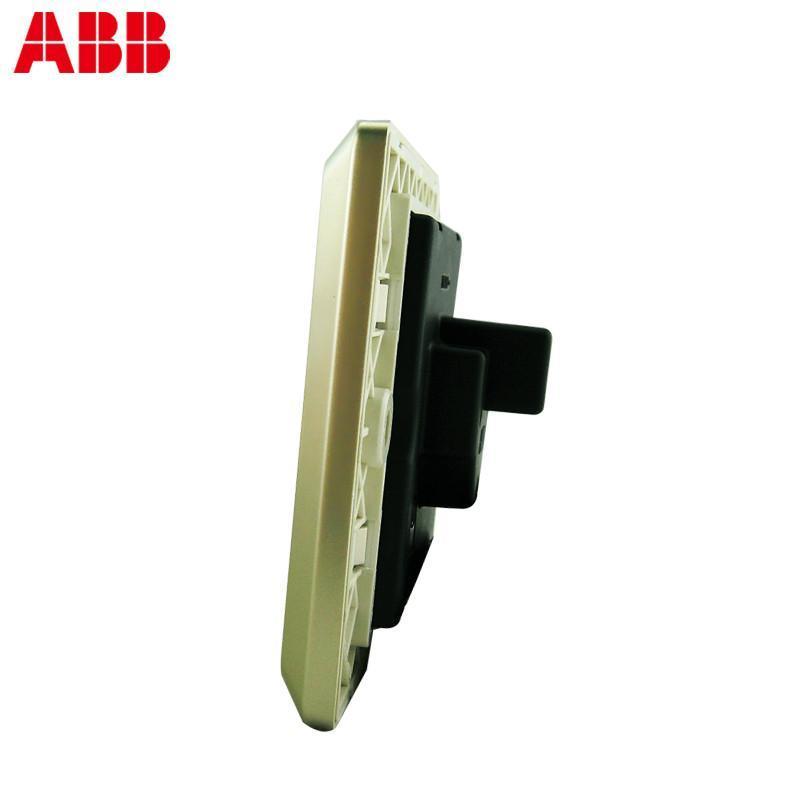 ABB开关插座 德逸珍珠金色 10A三孔墙壁电源插座面板AE203-PG