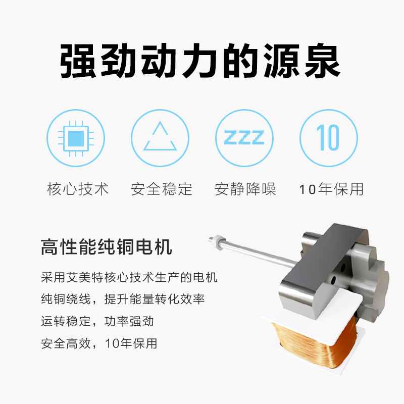 艾美特(Airmate) 电风扇 CA15-R1 智能遥控 3档 空气循环扇 台式 预约定时 台扇 电扇 风扇 空调伴侣