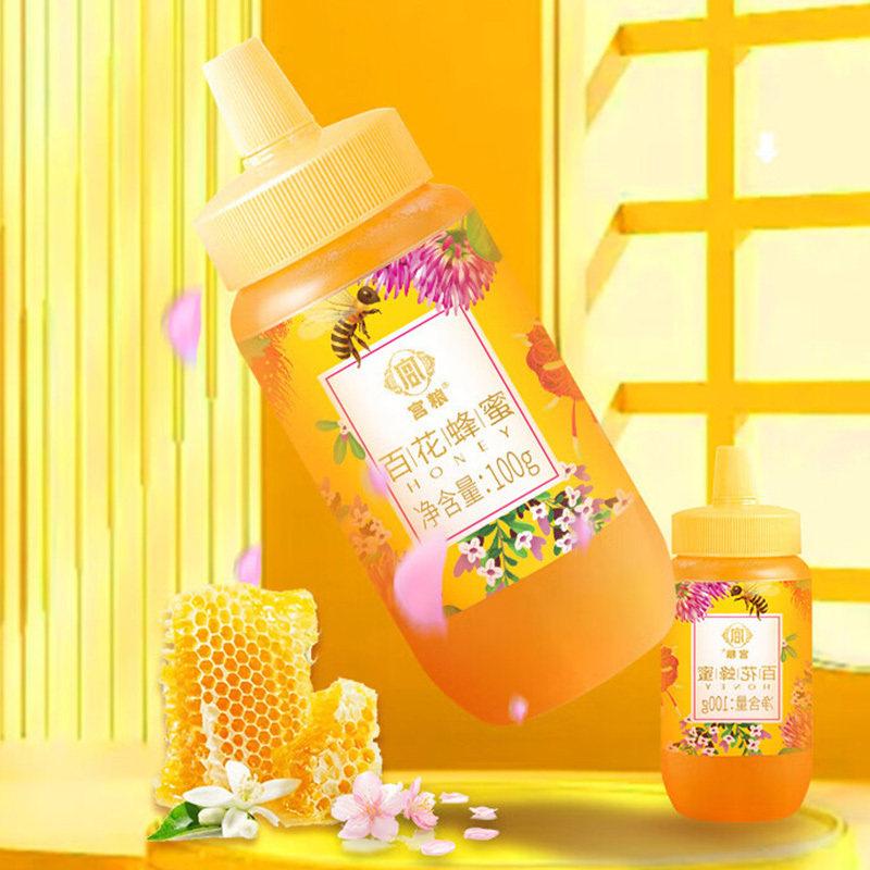 宫粮蜂蜜礼盒稠如凝脂清透色泽味甜纯正蜜颜蜜语款600g高清大图