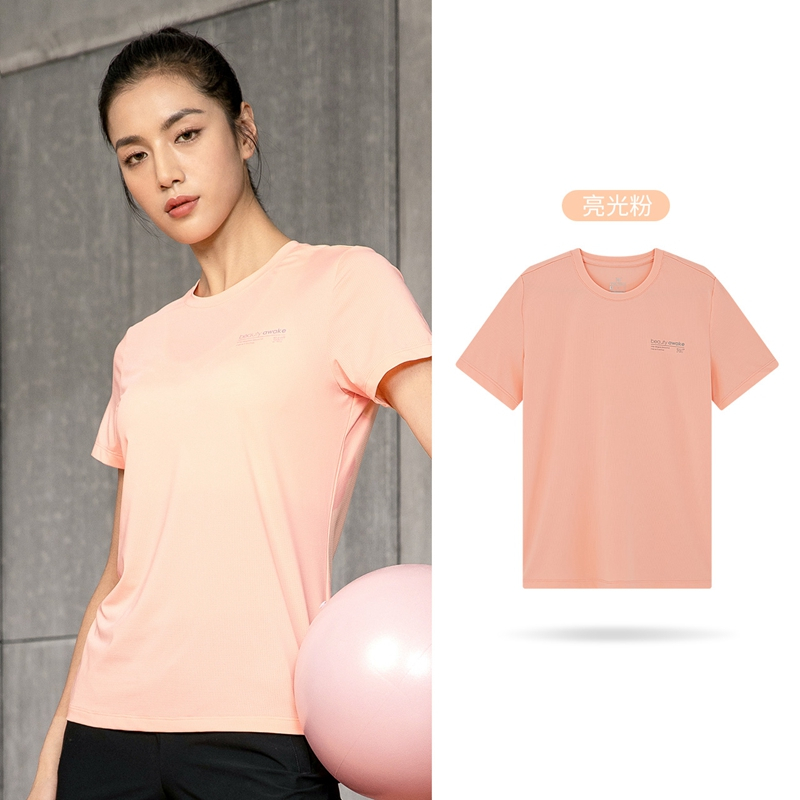 361运动t恤女夏季新款健身透气短袖冰丝t恤衫圆领速干衣女