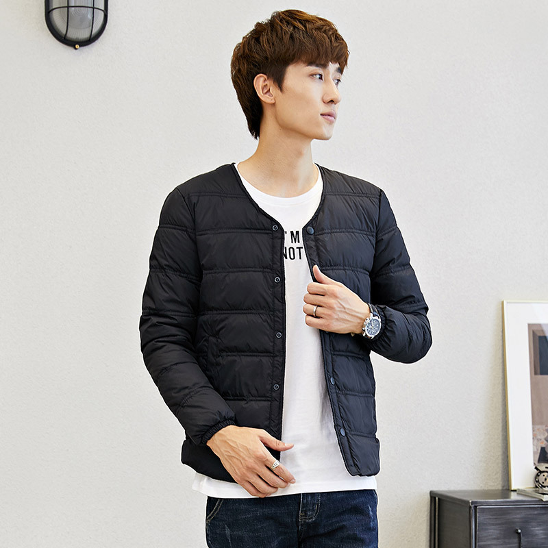 yuansu衫宣冬季男士保暖棉内胆上衣短款打底棉衣小棉袄v领中老年人