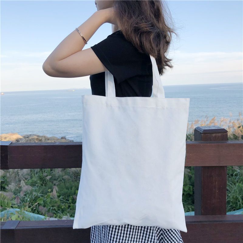 帆布袋定制印logo购物包定做棉布袋手提袋环保袋子束口袋订制白色竖版