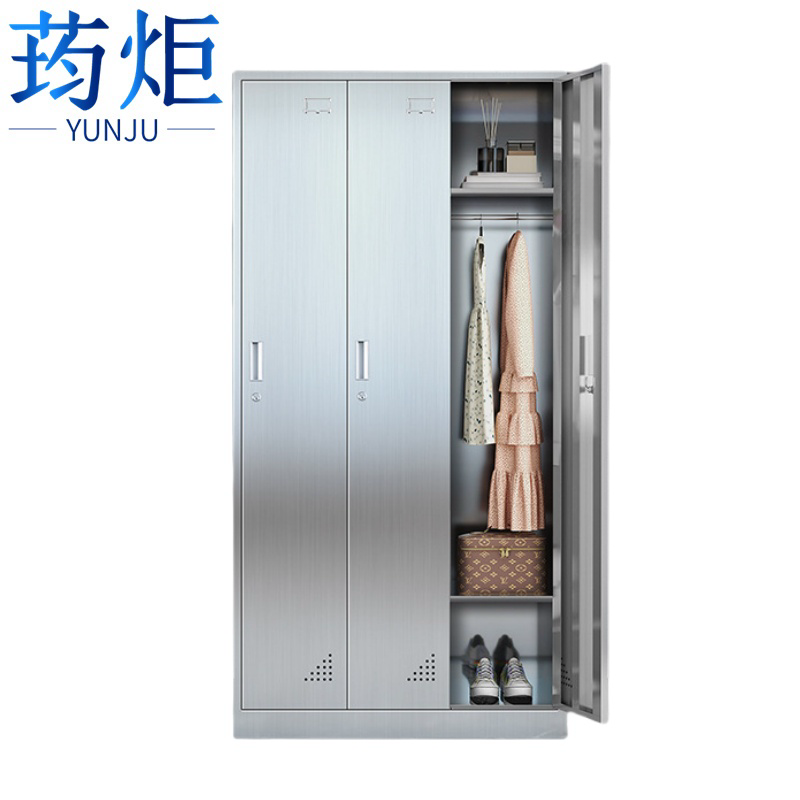 荺炬不锈钢更衣柜储物柜高清大图