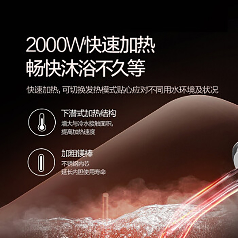 万和 一级能效 电热水器80升电热水器 电热水器速热 储水式电热水器自营热水器80L E80-Q2WY10-20高清大图
