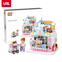 LOZ/俐智小颗粒积木拼装成年玩具益智商业街女孩1731蛋糕店537颗粒
